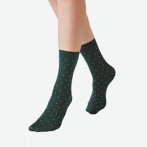 Носки женские MiNiMi Micro pois цвет: verde foresta/зеленый размер: единый, 70 den