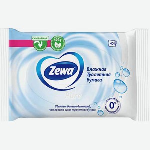 Туалетная бумага влажная Zewa Pure, 40 шт.