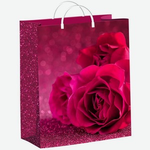 Пакет Тико Малиновые розы мягкий пластик, 26х24 см, 140 мкм 4166763