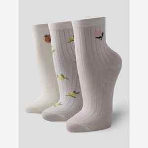 ТВОЕ Набор высоких носков с цветочным принтом - 3 пары