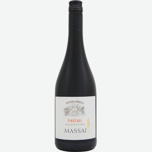Вино MASSAI Пинотаж Веллингтон ординарное сортовое красное сухое, 0.75л, ЮАР, 0.75 L