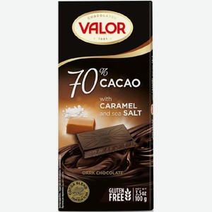 Шоколад горький 70% какао с соленой карамелью 100г