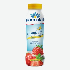 Йогурт питьевой Parmalat Comfort безлактозный клубника 1,5% БЗМЖ 290 г