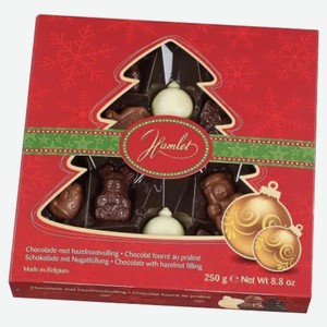 Конфеты шоколадные Hamlet Christmas Trees Ассорти с ореховой начинкой 250 г