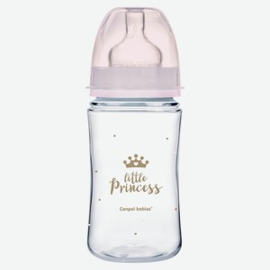 Бутылочка Canpol Babies Easy Start Royal Baby с широким горлышком антиколиковая с рождения, 240 мл