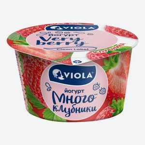 Йогурт Viola клубника 2,6% БЗМЖ 180 г