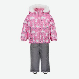Комплект зимний для девочки куртка и полукомбинезо (86)