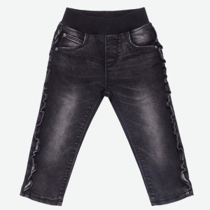 Брюки-джинсы для девочки Barkito «Деним», серые (68)