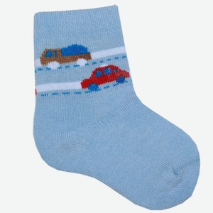 Носки для мальчика Акос «Машинки», голубые (10)