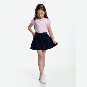 Комплект для девочки юбка и футболка Mini Maxi, розовая-синяя (110)