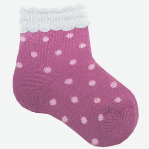 Носки для девочки Акос «Горох», розовые (10)