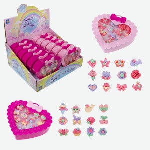 Набор бижутерии для детей 1Toy «Sweet heart Bijou» 12 колец в шкатулке в ассортименте