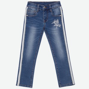 Брюки-джинсы для девочки Barkito «Деним», синие (110)