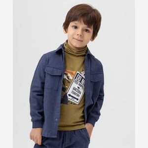 Рубашка с длинным рукавом для мальчика Button Blue, синяя (110*56*51)