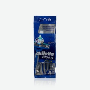 Одноразовый станок для бритья Gillette Blue 3 Simple 4шт