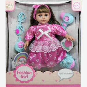 Кукла Ledy toys Fashion Girl с аксессуарами очки + фен, 35 см