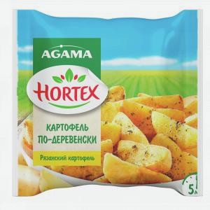 Картофель по-деревенски АГАМА ХОРТЕКС с кожурой, обжаренный, 700г