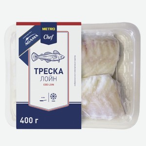 METRO Chef & Agama Треска Лойн без кожи свежемороженая, 400г Россия