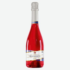 Плодовый алкогольный продукт BELLO MONETTI Rosso dolce газированный красный сладкий Россия, 0,75 л