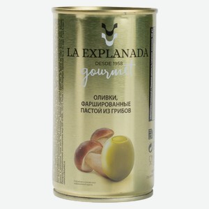 Оливки La Explanada с пастой из грибов, 370мл, ж/б