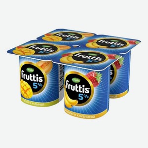 Йогуртный продукт Fruttis дыня-манго-банан-клубника 5% БЗМЖ 115 г