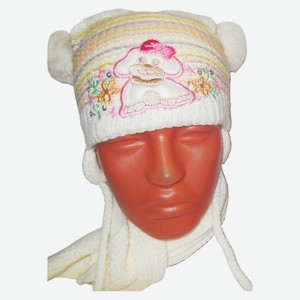Комплект: шапка + шарф для девочки Индиго (40-44)