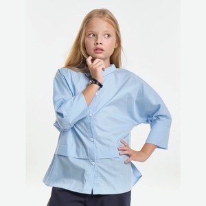 Блузка для девочки Mini Maxi, голубая (134)