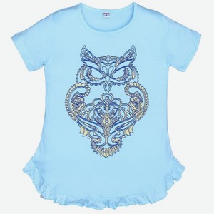 Платье для девочки Sladikmladik «Strict owl» голуб (116)