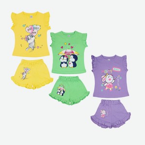 Комплект для девочки: футболка, шорты Bonito kids, (98)