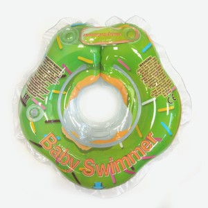 Круг для купания на шею BabySwimmer «Мятный пончик» 0-24 мес.