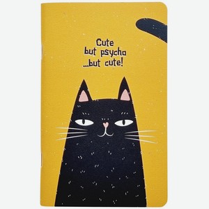 Блокнот Be Smart 48 листов Коллекция «Silly» черный кот, линейка