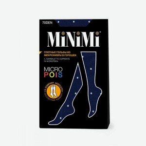 Гольфы женские MiNiMi Micro pois цвет: blu scuro/тёмно-синий размер: единый, 70 den