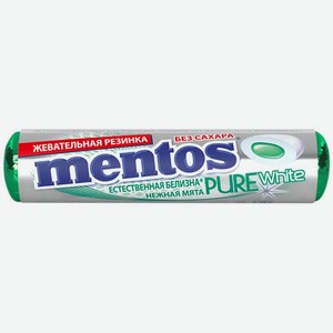 Жевательная резинка Mentos Pure White Нежная мята, 16 г