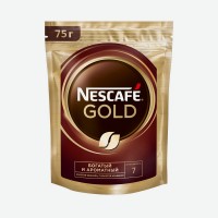 Кофе   Nescafe   Gold молотый растворимый, 75 г