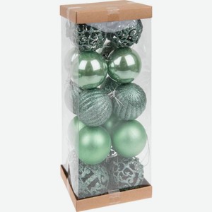 Набор ёлочных украшений AF-56799 Набор шаров цвет: разноцветный 6 см, 20 шт.