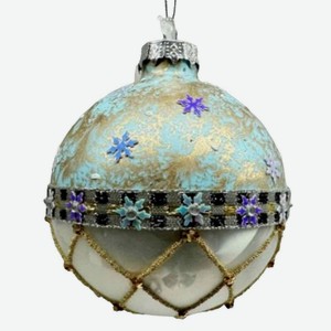 Ёлочное украшение 23-1803-89 Шар со снежинками цвет: разноцветный, 8 см