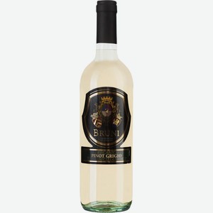 Вино BRUNI Греканико Пино Гриджо белое полусухое, 0.75л, Италия, 0.75 L