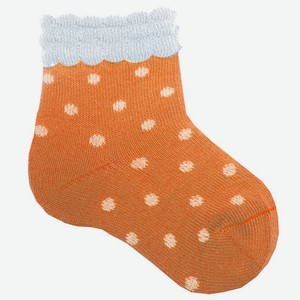Носки для девочки Акос «Горох», оранжевые (8)