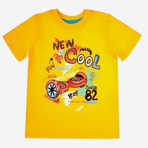 Футболка для мальчика Barkito «Super Cool», желтая (98)
