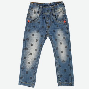Брюки-джинсы для девочки Barkito «Лимонад», синие (92)