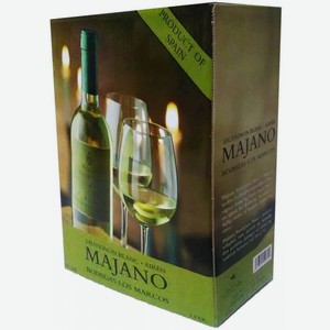 Вино Majano Sauvignon Blanc-Airen белое сухое 11,5 % алк., Испания, 3 л