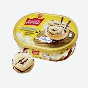 Мороженое  Золотой стандарт , зефир в шоколаде, 475 г
