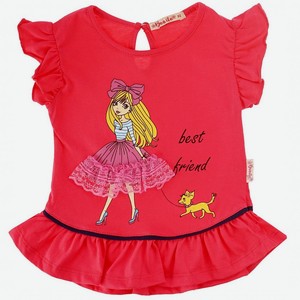 Джемпер-кофта для девочки Bonito kids, красная (98)