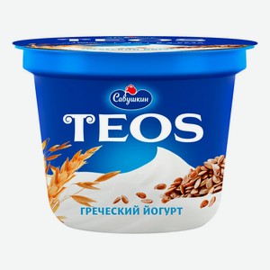 Йогурт Teos Греческий злаки с клетчаткой льна 2% 250 г