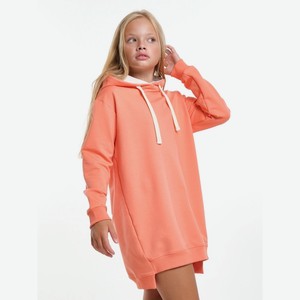 Платье-худи для девочки Mini Maxi, персиковое (128)