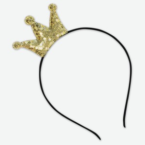 Ободок для волос B&H «Корона» золотой