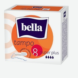 BELLA Тампоны без аппликатора Tampo Super plus 8