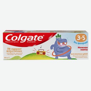 Паста зубная COLGATE® Нежная мята без фторида (3-5 лет), 60мл