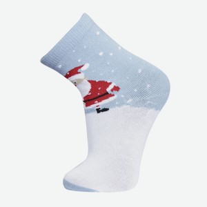 Носки для детей Akos  Дед Мороз , голубые (16-18)