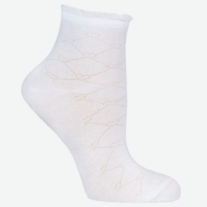 Носки для девочки Акос «Сердечки» ажурные, белые (20-22)